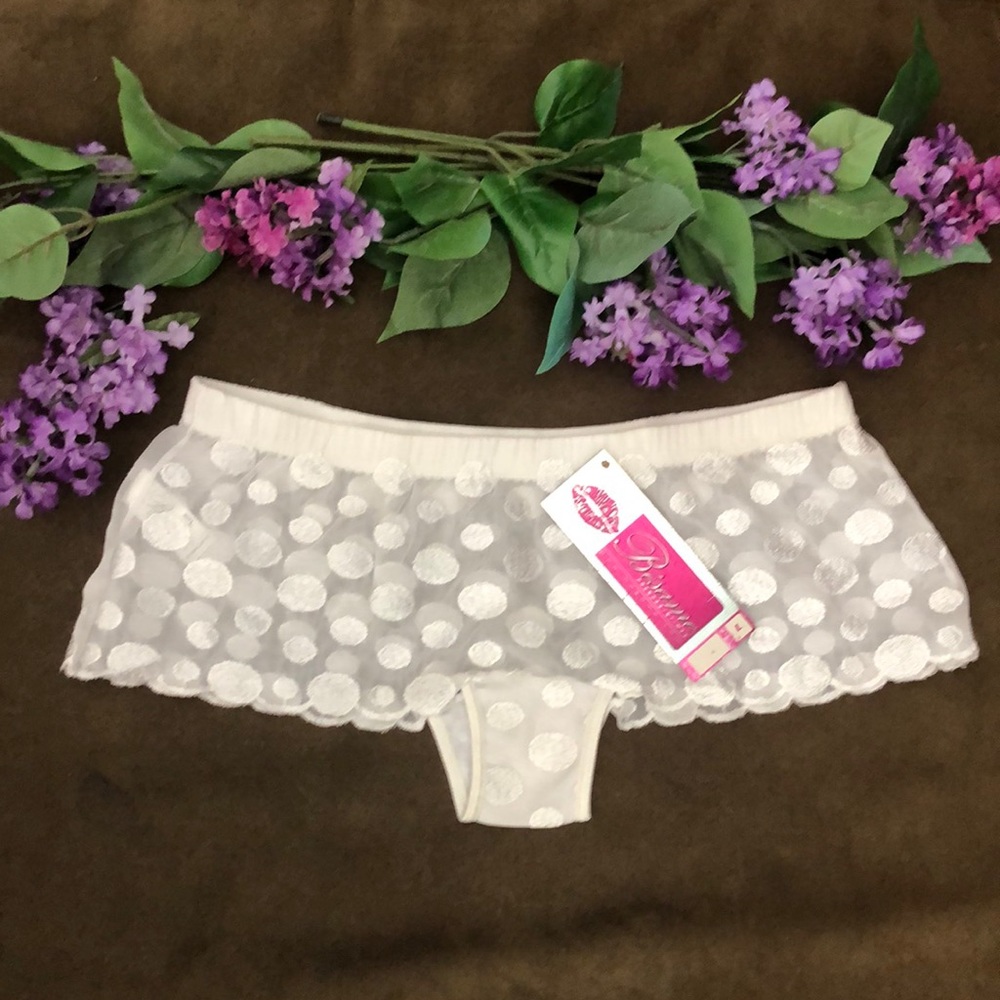 New Besame white embroidered boyshort underwear